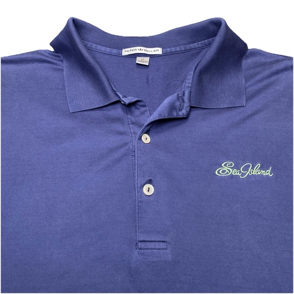 Peter Millar Other - Sea Island Peter Millar Polo XL Mens Cotton Golf Solid Blue Purple